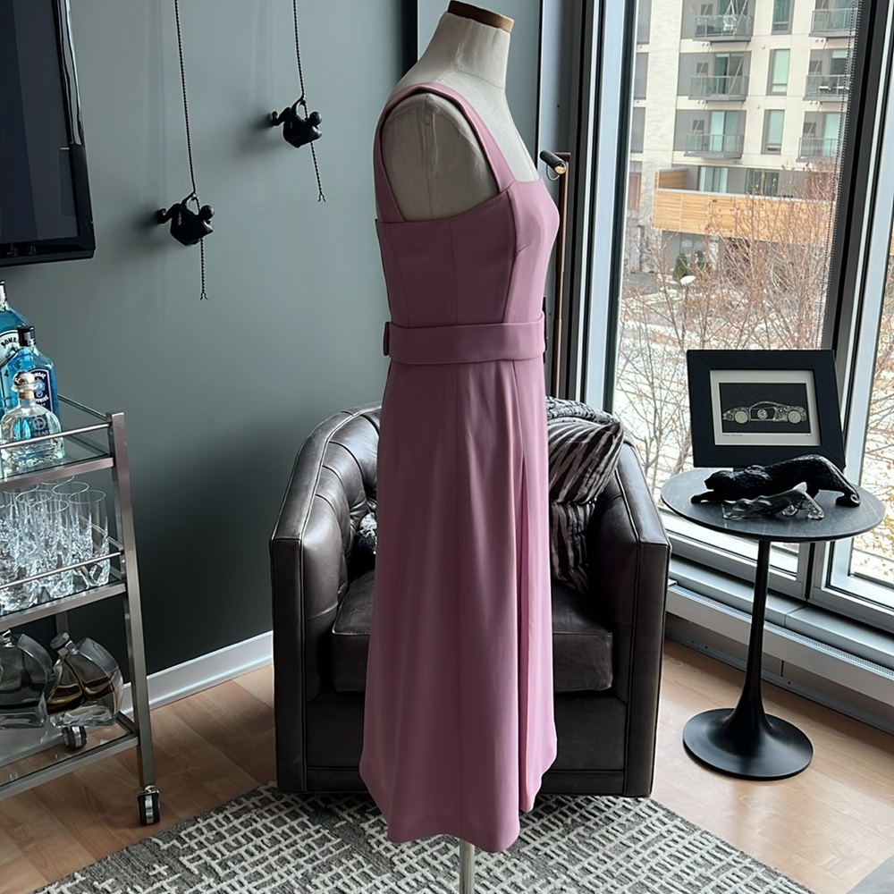 Classic Feminine Audrey Monica Pink Square-Neck A-Line Dress Dolce & Gabbana - Picture 5 of 12